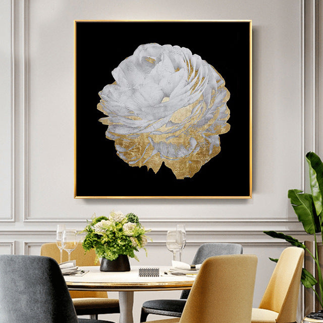 Spray Print Oil Painting Flower Spray Art Wall Canvas Core