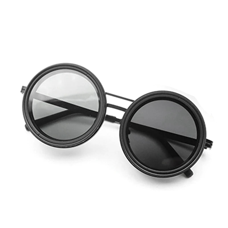 1-9 Gears Adjustable Round Polarized Glasses With ND Filter Lenses Wide Retro Glasses Polarized Sunglasses
