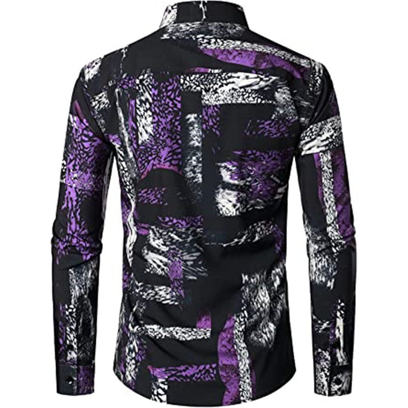 New Men's Casual Cool Floral Shirt