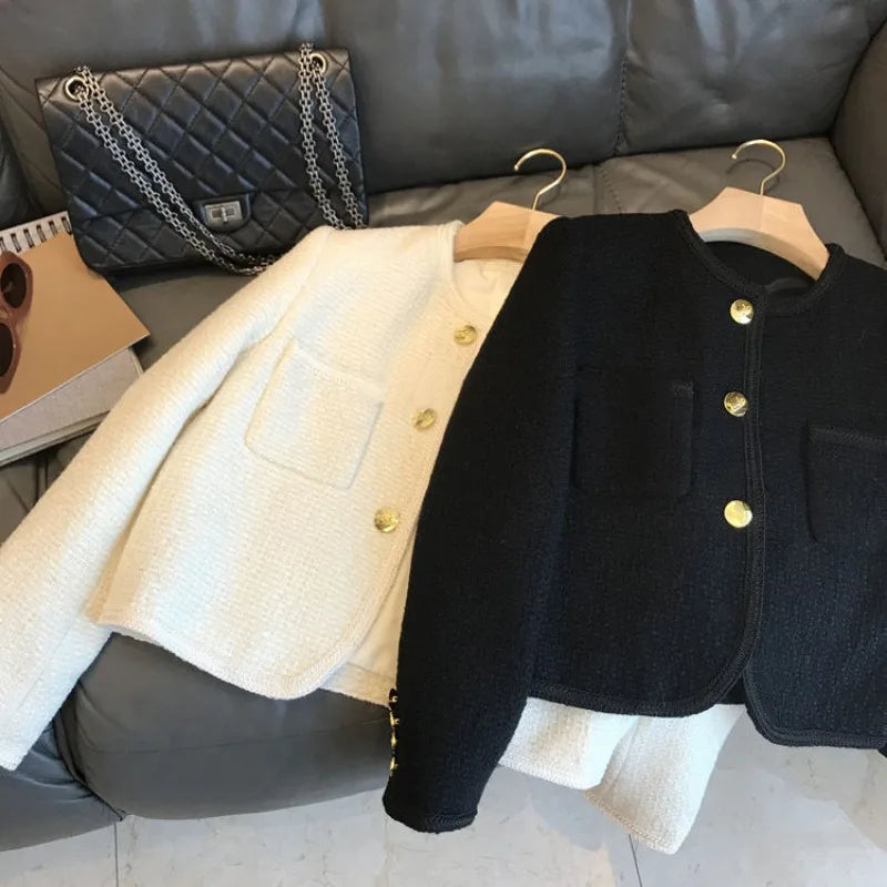 Women Autumn Winter Simplicity Loose Solid Color O-neck Long Sleeve Coat Women Clothes Fashion Office Lady All-match Trend Tops