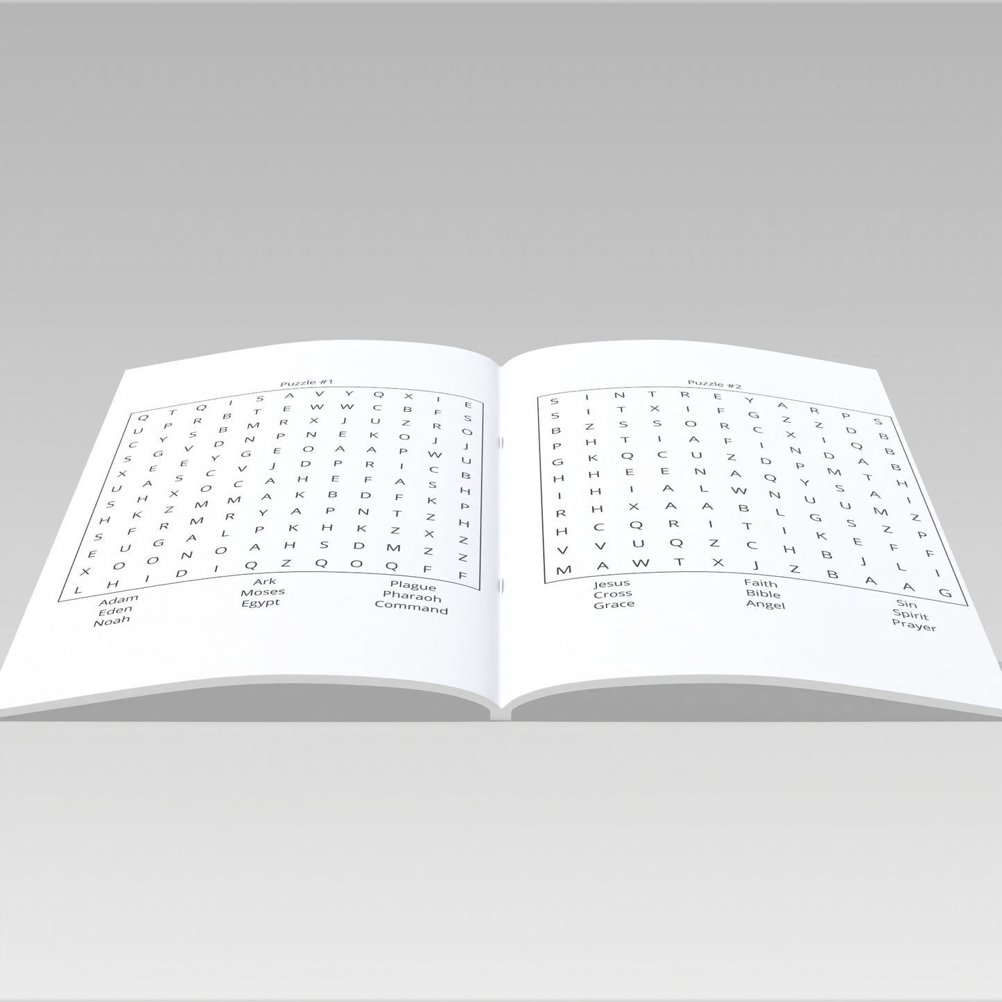 Bible Word Search: 55 Easy to Read Puzzles and Solutions - 6 x 9 size with 111 pages Paperback Book. Bible Brain Teasers