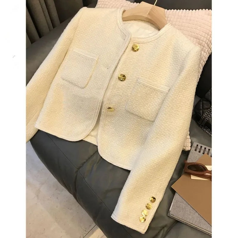 Women Autumn Winter Simplicity Loose Solid Color O-neck Long Sleeve Coat Women Clothes Fashion Office Lady All-match Trend Tops