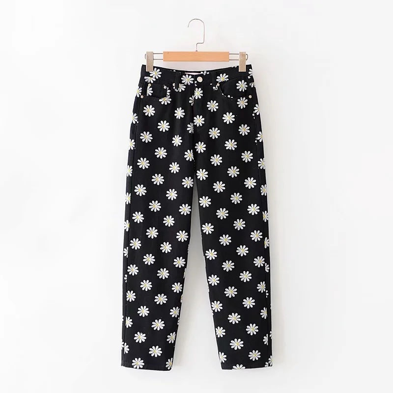 Casual Daisy print jeans