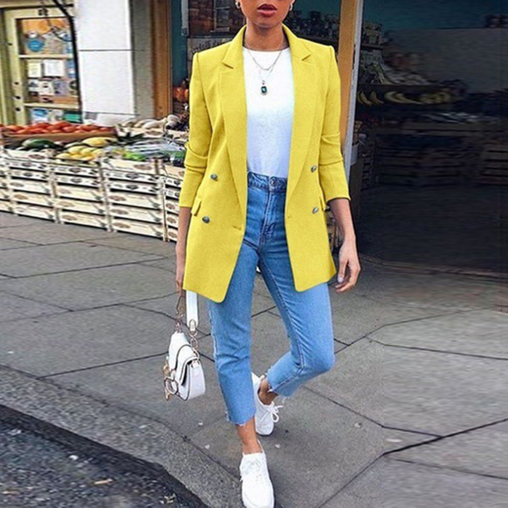 Lapel Cardigan Suit Jacket