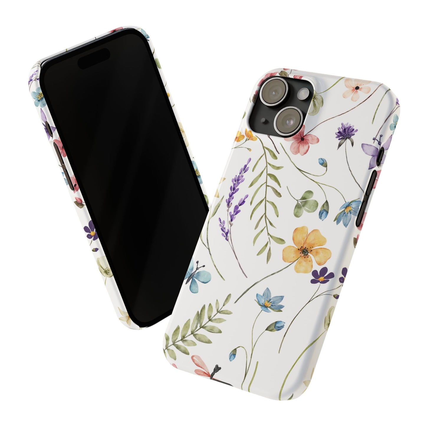 Floral Slim Phone Cases, Nature-Inspired Phone Covers, Flower Print Accessories, Gifts for Plant Lovers, Aesthetic Tech Gear, Spring Vibes