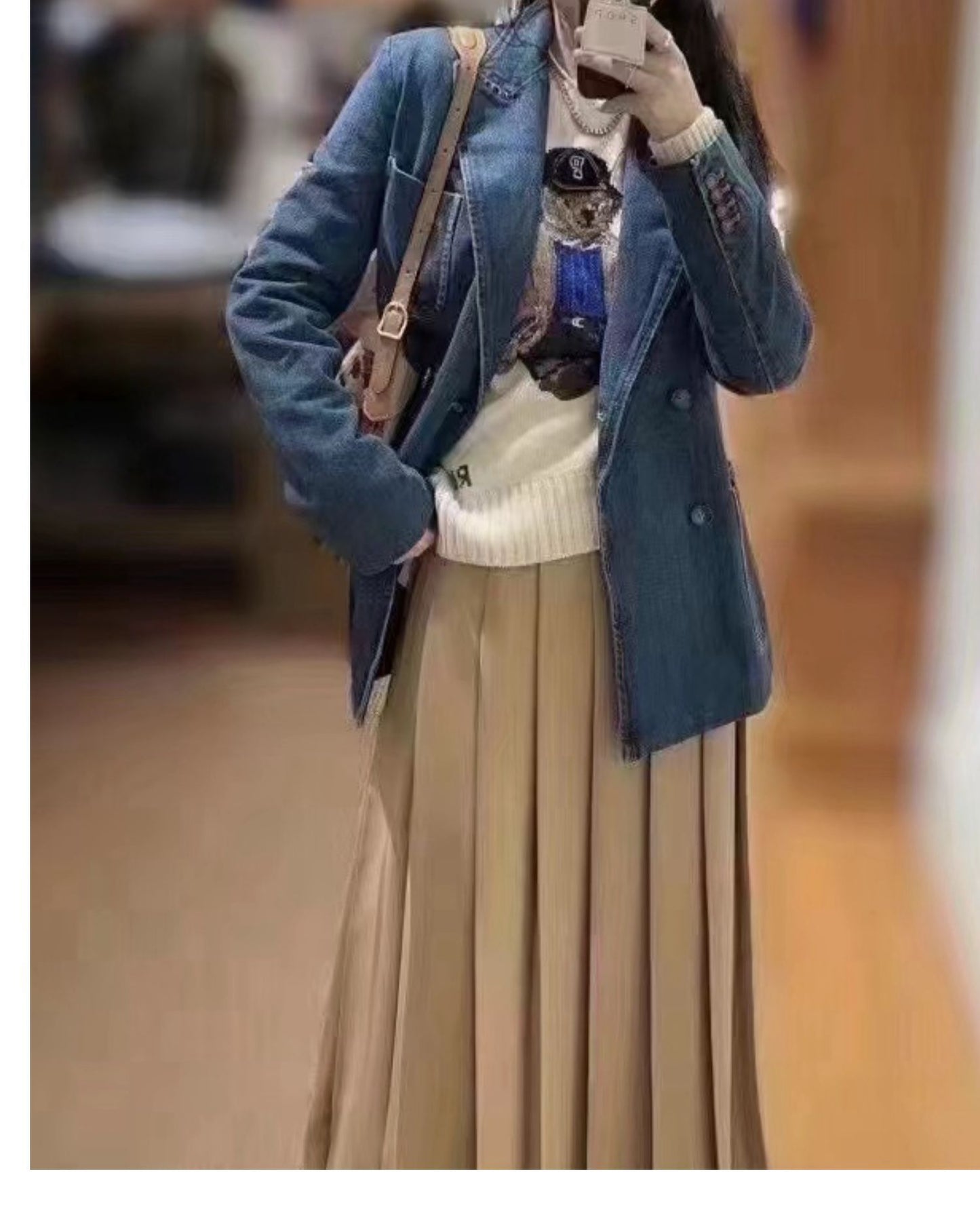 Tibetan Blue Denim Jacket For Spring And Summer