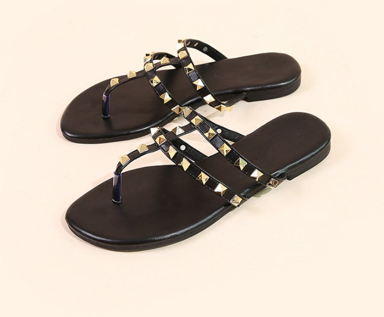 Rivet Soft Bottom Sandals And Slippers Rivet Soft Bottom Sandals And Slippers