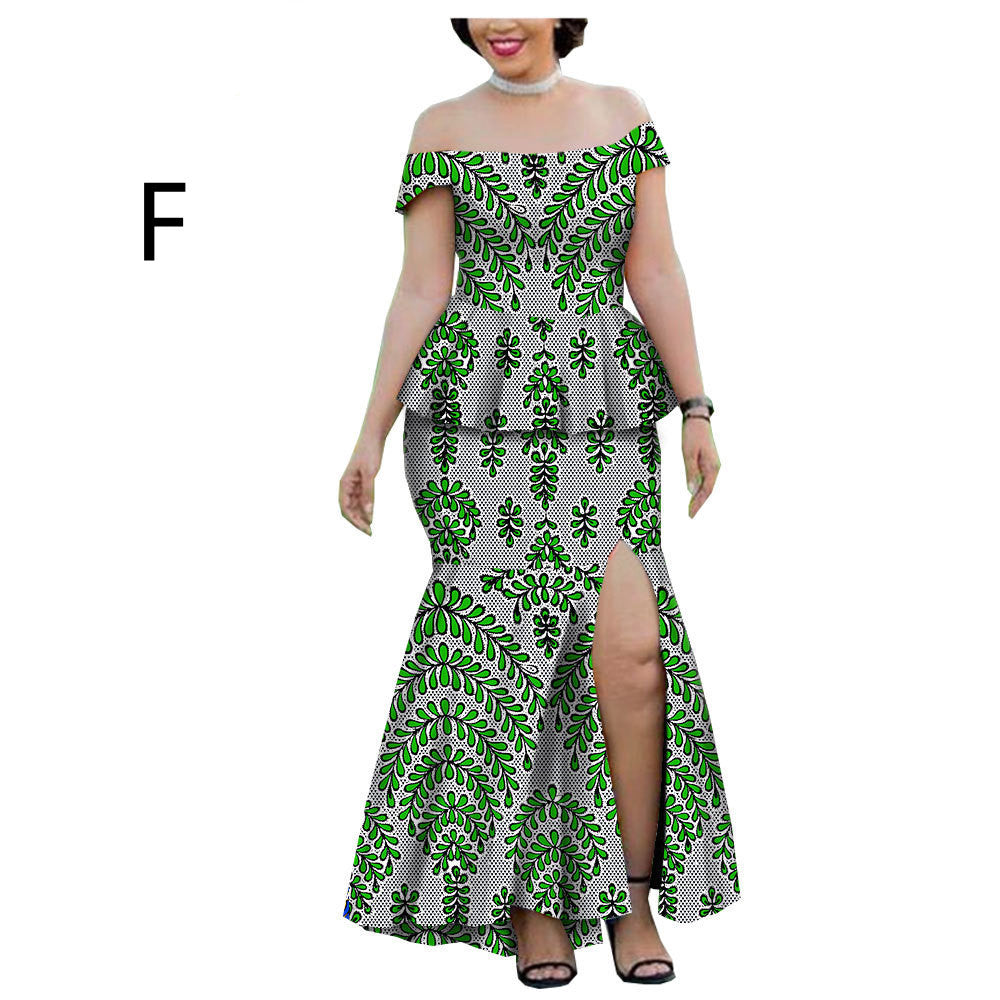 New Popular African Ethnic Printing Batik All Cotton Large Fashion Casual Suit Afripride1925005