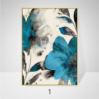 Simple Abstract Canvas  Oil Painting Plant Flowers