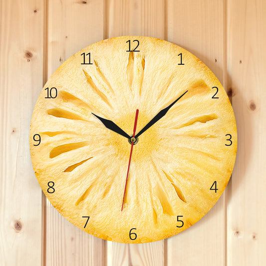 Fruit Series Wall Decoration Wall Clock Pineapple Slice Acrylic Wall Clock Fashion Simple Clock