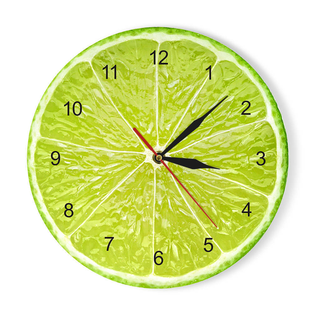 Fruit Series Wall Decoration Wall Clock Pineapple Slice Acrylic Wall Clock Fashion Simple Clock