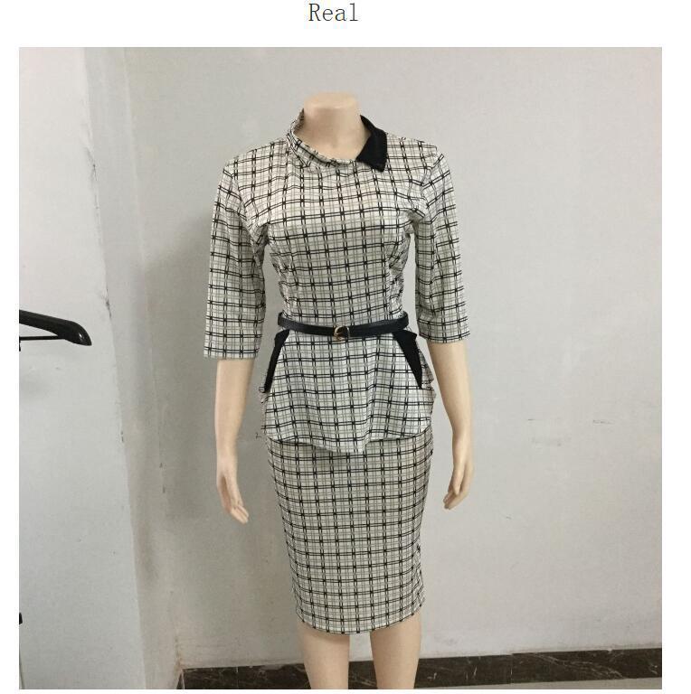 Plaid lapel sleeve suit