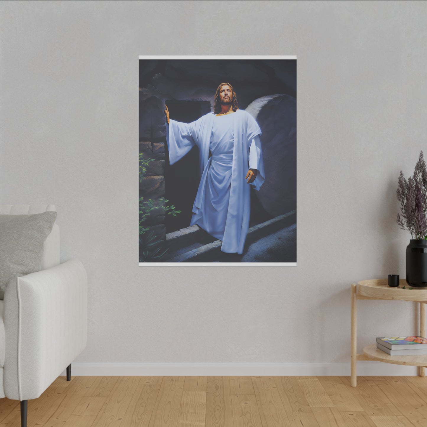 Canvas Art, Religious Home Decor, Christian Gift for Easter, Inspirational Wall Print, Spiritual Matte