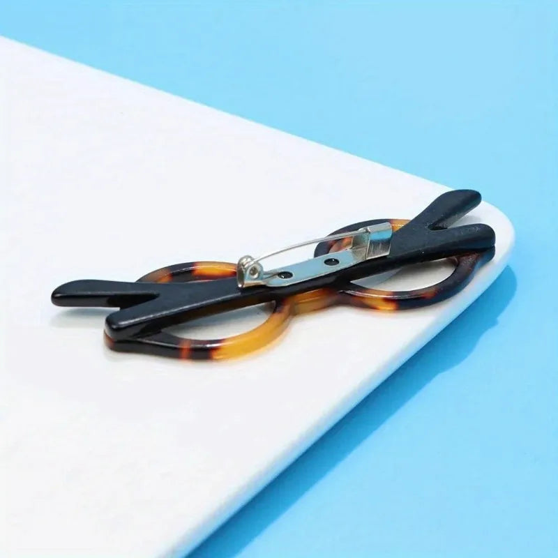 Fashion Acrylic Glasses Sunglasses Brooches Niche Personality Clothing Accessories Eye Styling Pins for Men and Women