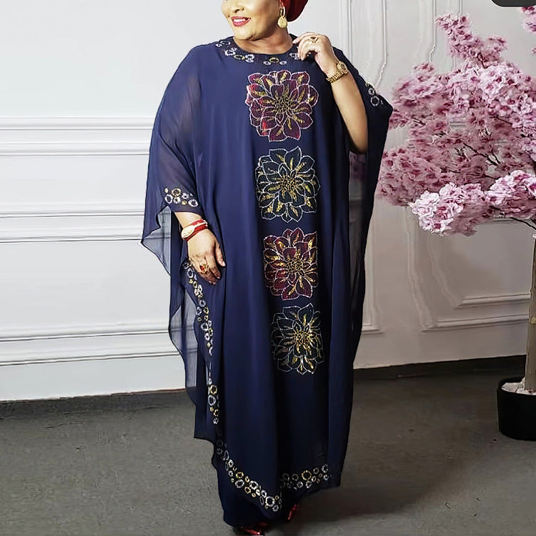 African Women's Loose Robe Heavy Industry Hot Drill Skirt