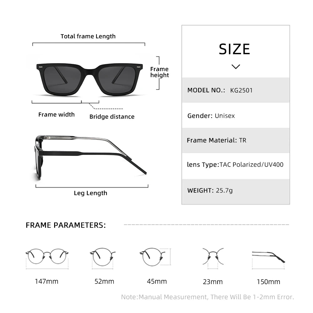 New Polarized Sunglasses Men's and Women's High-end Face Shown Small CP Insert Leg Multicolor Frame Black Green