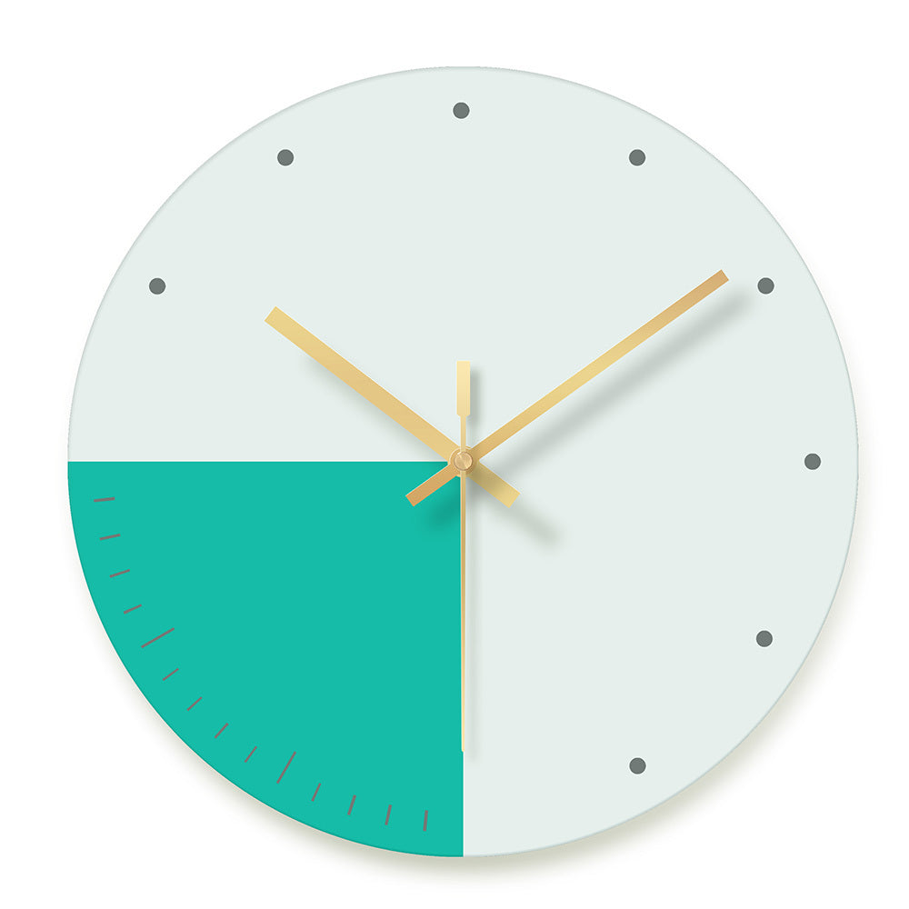 Glass wall clock