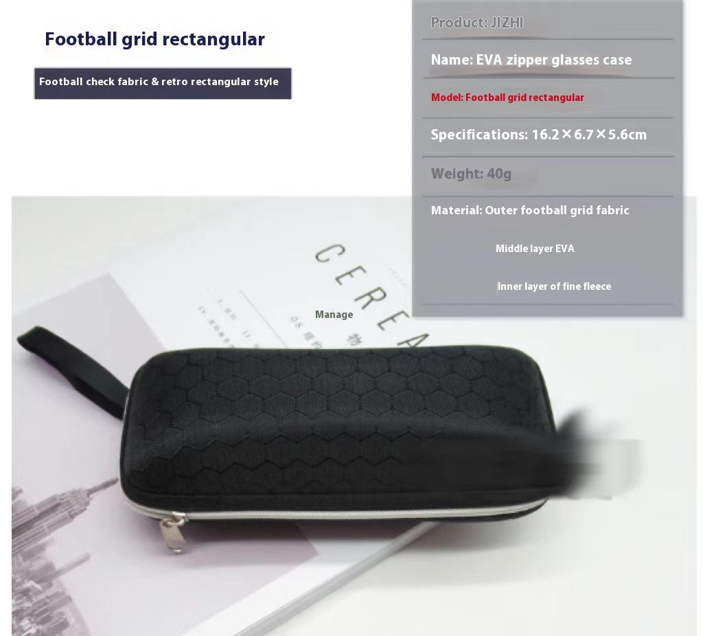 Large Sports Sunglasses Simple Zipper Creative Myopia Eye Case