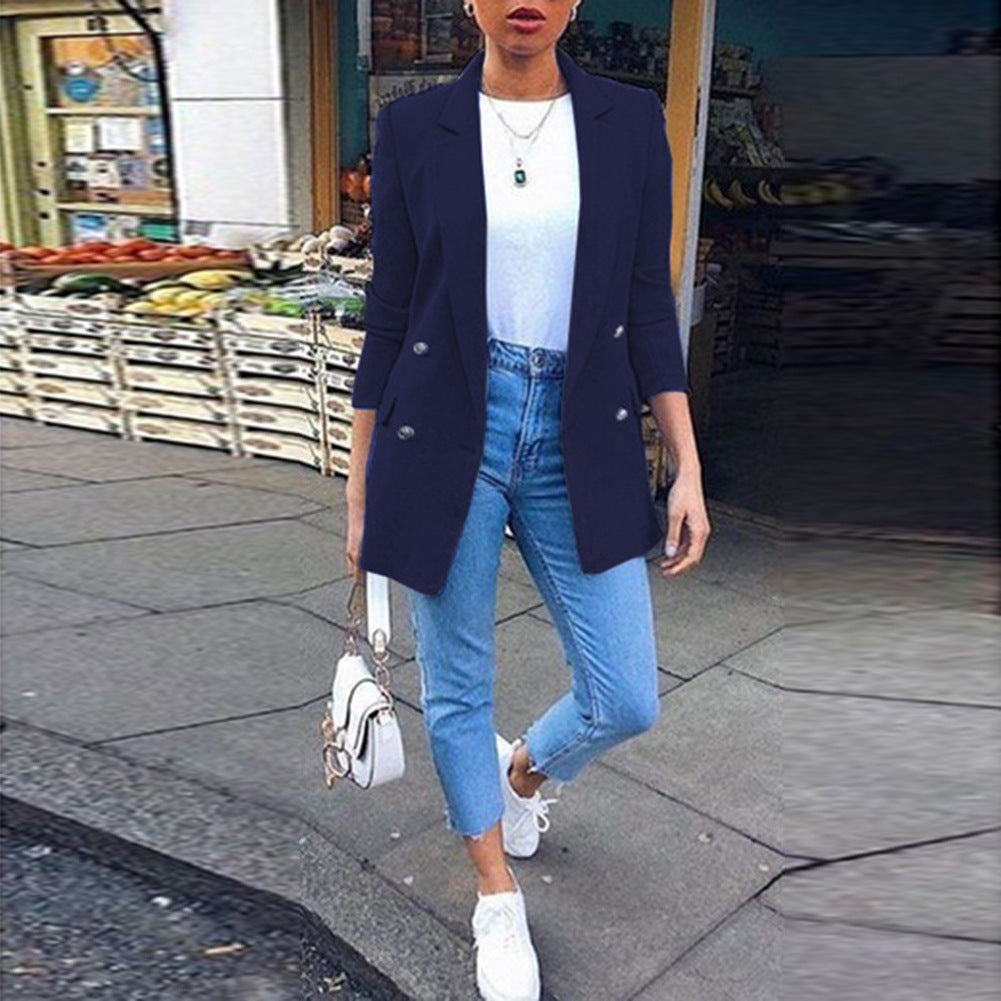 Lapel Cardigan Suit Jacket