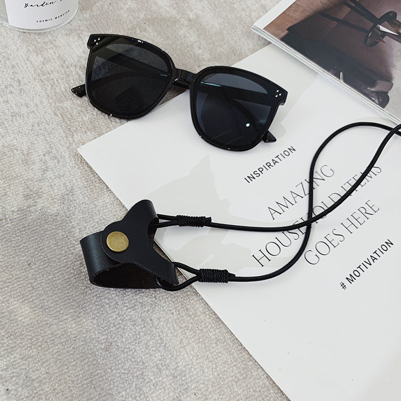 Sunglasses lanyard glasses hanging neck leather glasses leather clip