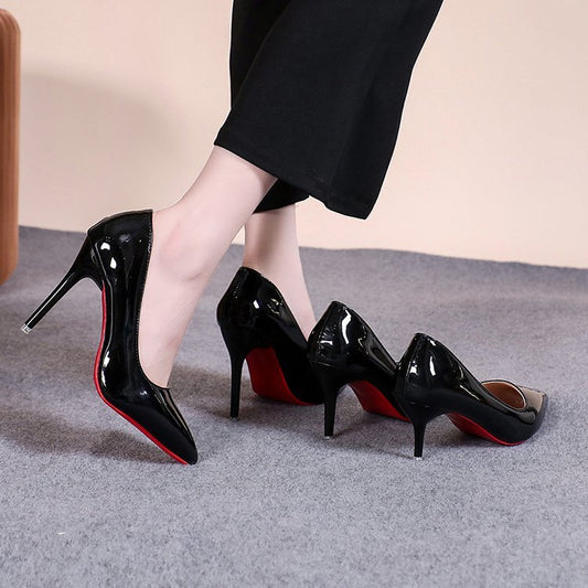 New Women's Spring European And American Pointed Toe Shallow Mouth Stiletto Heel Fashion Shoes