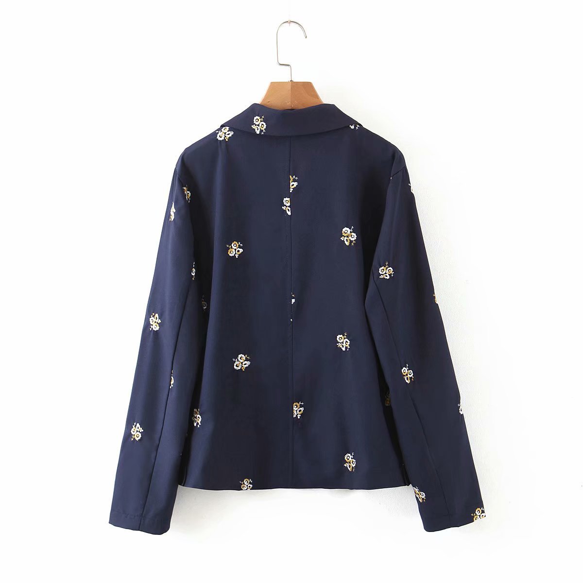 Suit jacket + embroidered casual pants suit