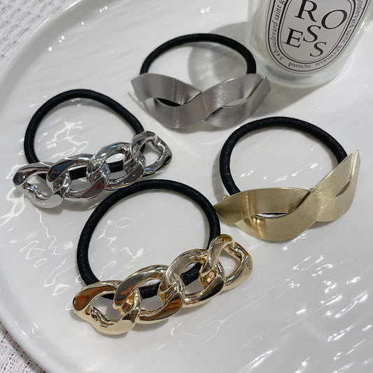 Metal 8-word Elegant Hair Band Simple And Light Luxury Hair Tie