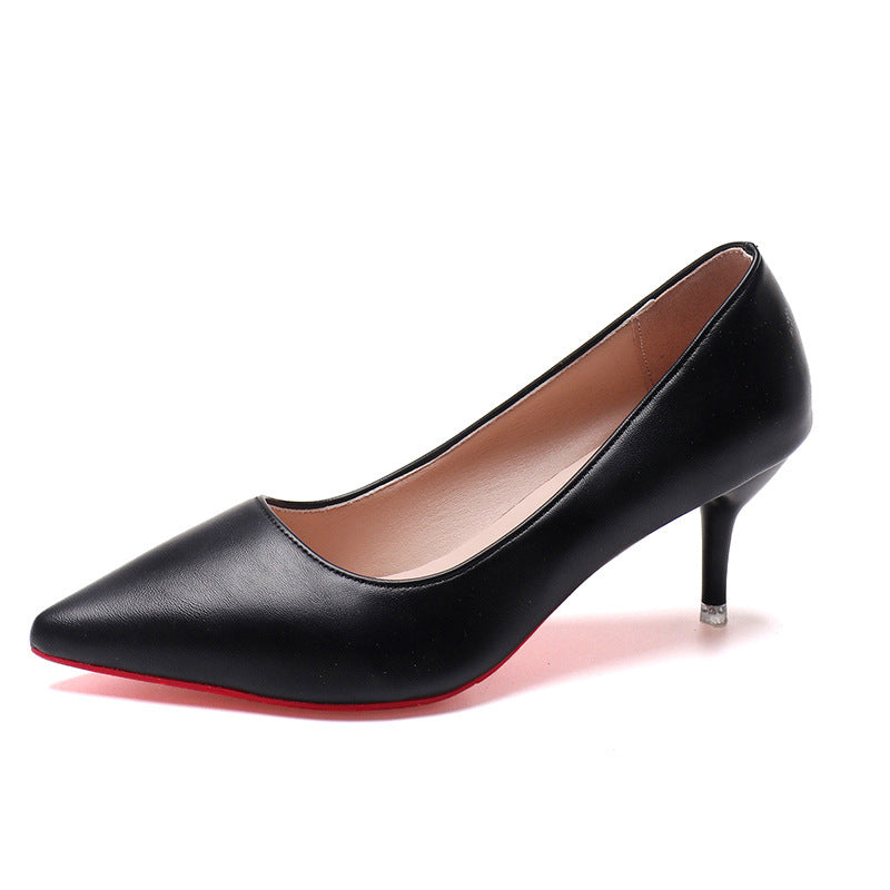 New Women's Spring European And American Pointed Toe Shallow Mouth Stiletto Heel Fashion Shoes