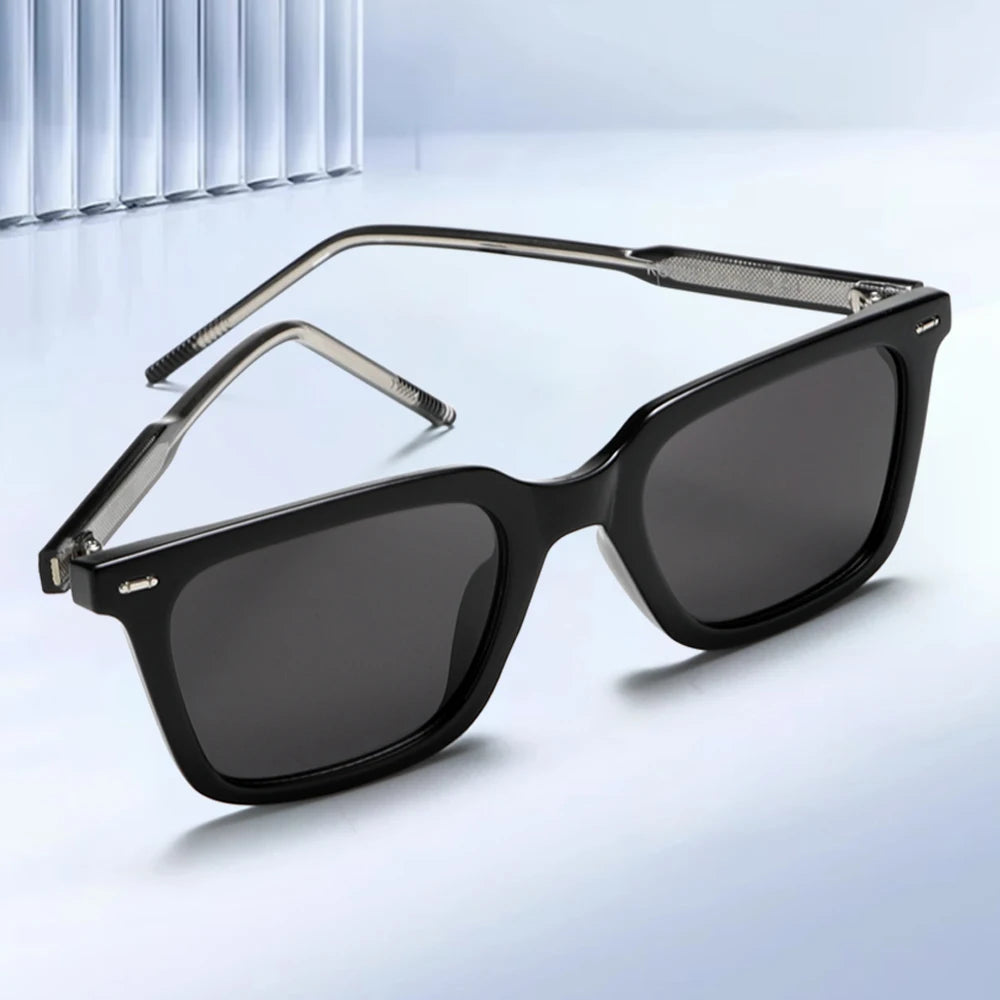 New Polarized Sunglasses Men's and Women's High-end Face Shown Small CP Insert Leg Multicolor Frame Black Green