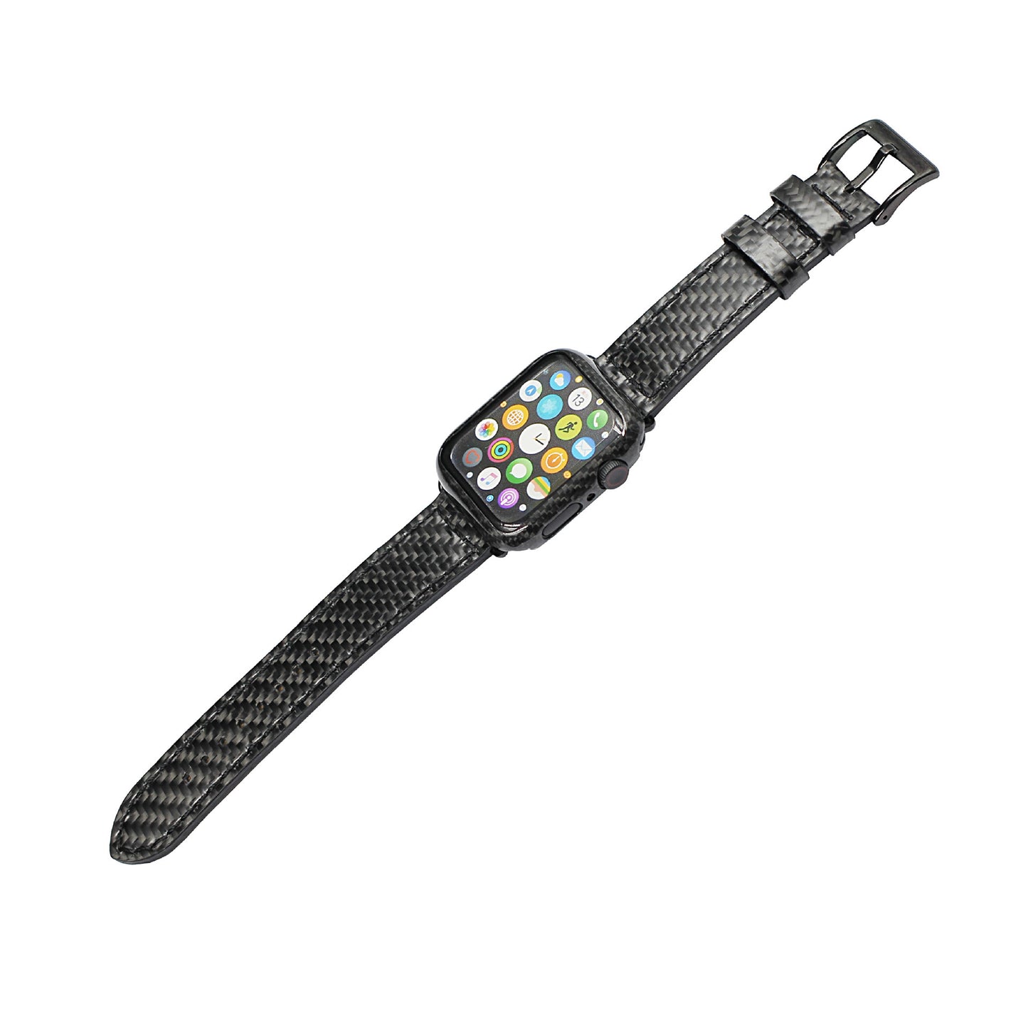 For Huawei Watch2 Sports Version, Real Carbon Fiber Top Layer Cowhide Strap