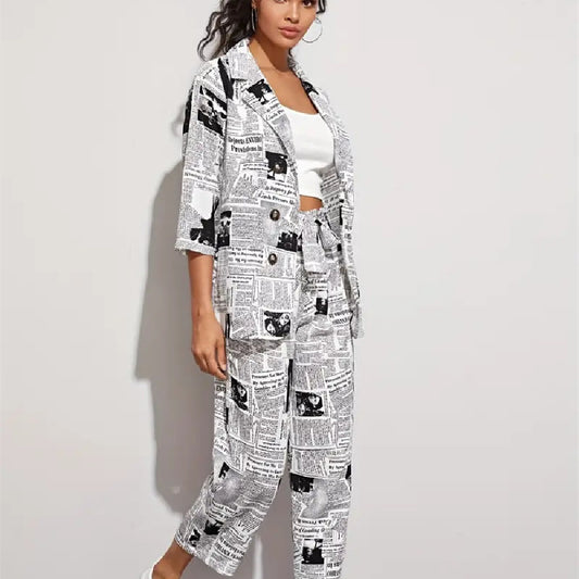 Newspaper Printing Leisure Suit