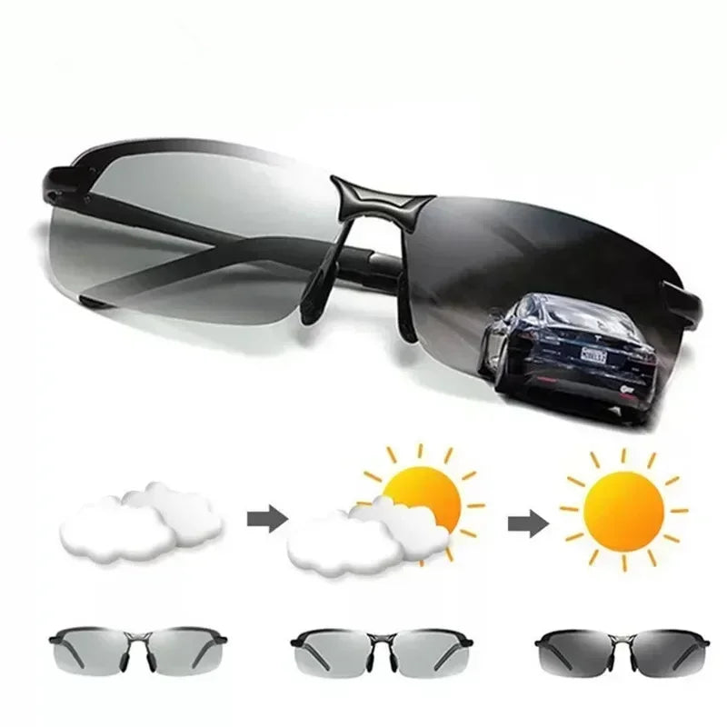 Color Changing Polarized Men wemen Night Vision Photochrom Outdoor Riding Day And Night Driving fishing Sunglasses