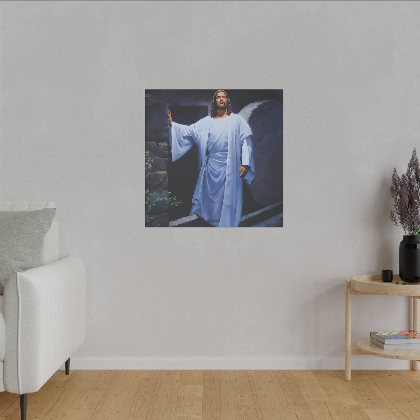 Canvas Art, Religious Home Decor, Christian Gift for Easter, Inspirational Wall Print, Spiritual Matte