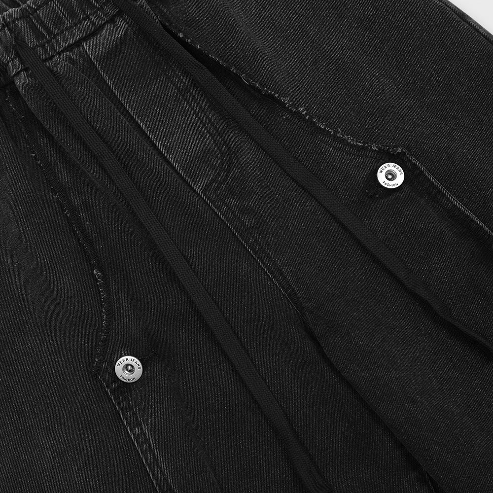 Distressed Washed Jeans Men's Design Sense