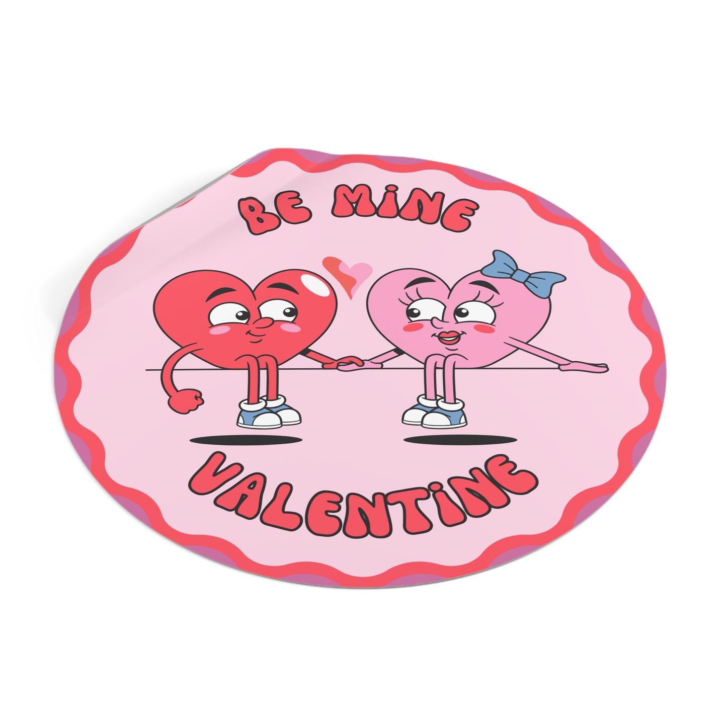 Valentine Round Stickers - Be Mine
