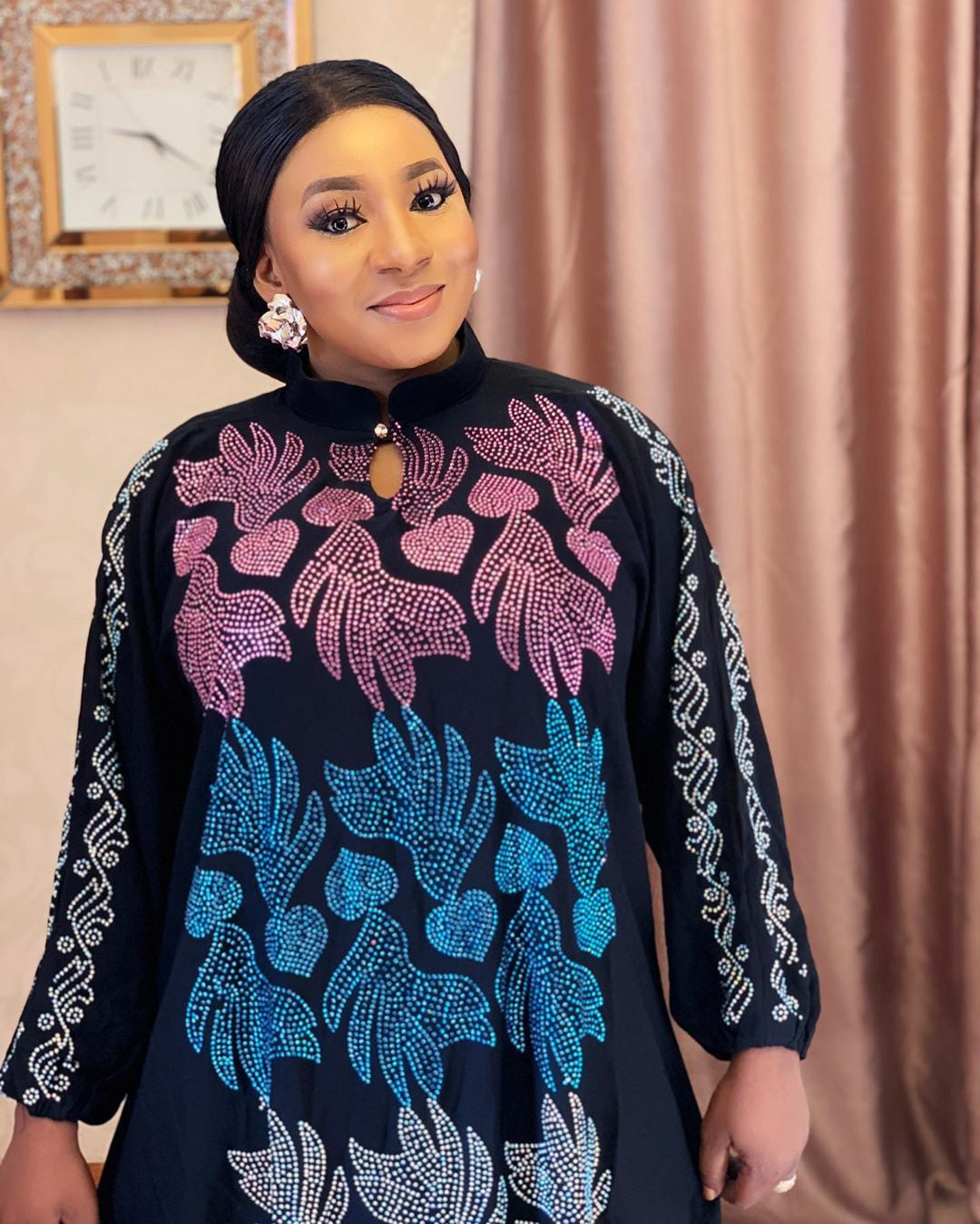 African Mom Plus Size Dress Stretch Color