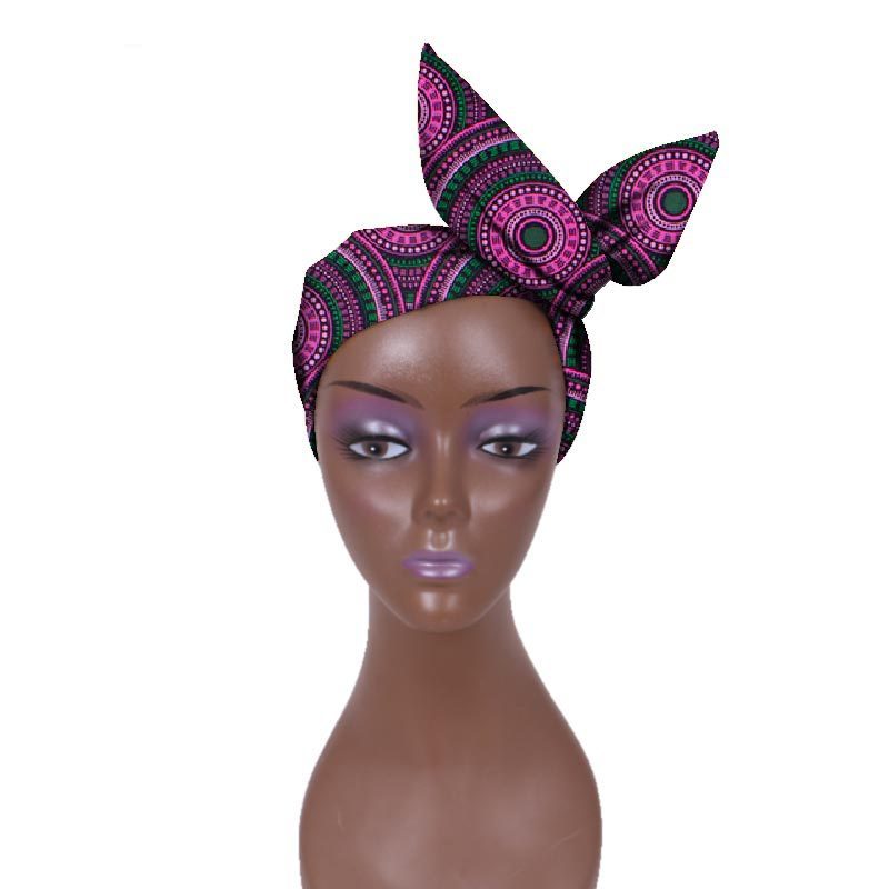 European And American Women's Batik Cloth Hair Band Ankara Fabric Hair Ring