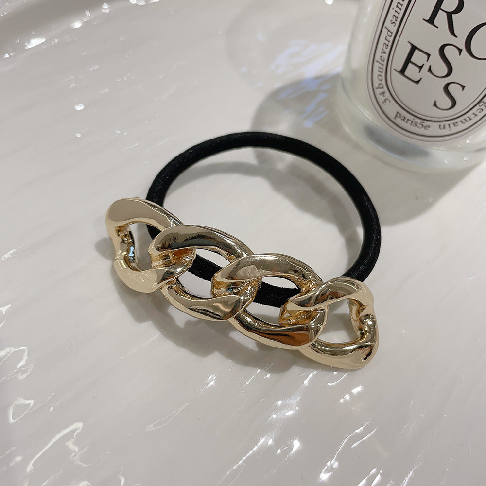 Metal 8-word Elegant Hair Band Simple And Light Luxury Hair Tie
