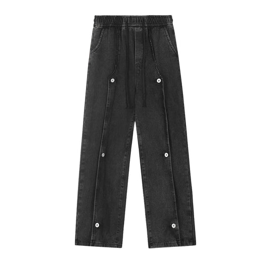Distressed Washed Jeans Men's Design Sense