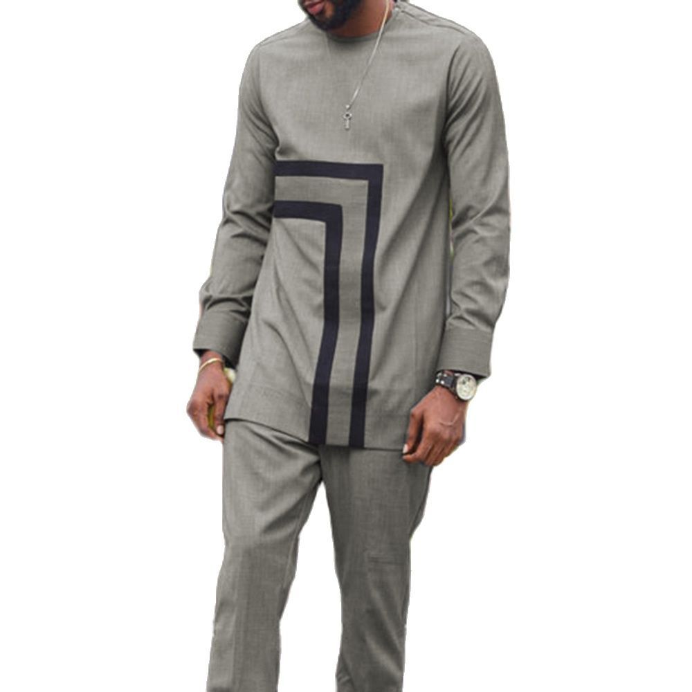 Geometric Print Ethnic Men's Casual Suit