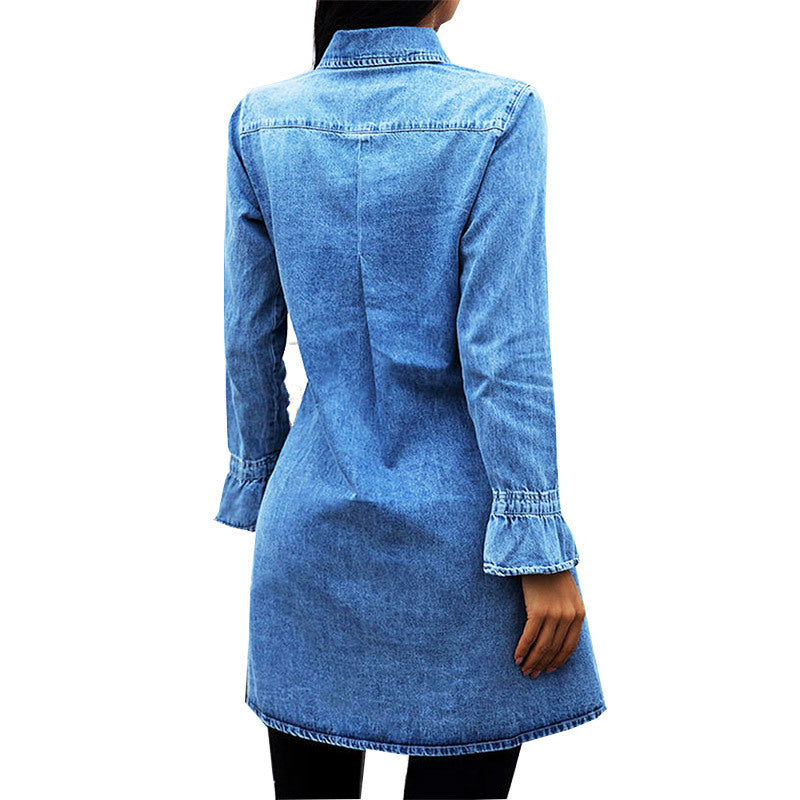 Slim Fit Denim Dress Fashion
