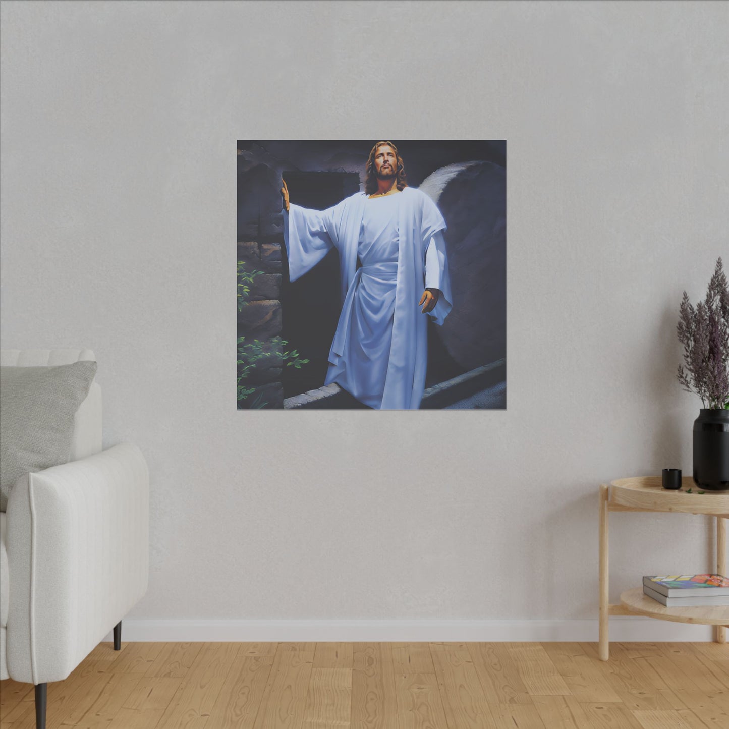 Canvas Art, Religious Home Decor, Christian Gift for Easter, Inspirational Wall Print, Spiritual Matte
