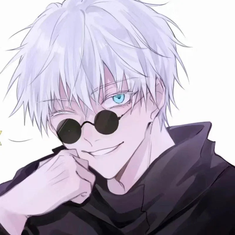 Anime Spell Battle Back Five WuCOSGlasses Black round Frame Vintage Sunglasses Comic showCOSPLAYProp Eye