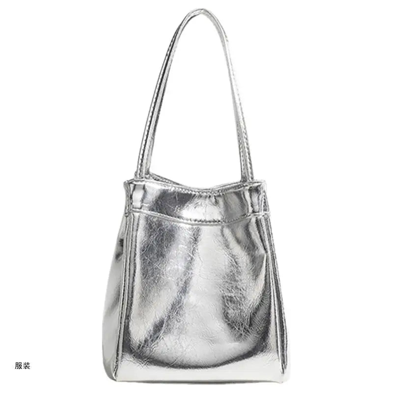 D0UD Women Underarm Bag Bucket Bag Armpit Bag PU Leather Shoulder Bag Top Handle Bag