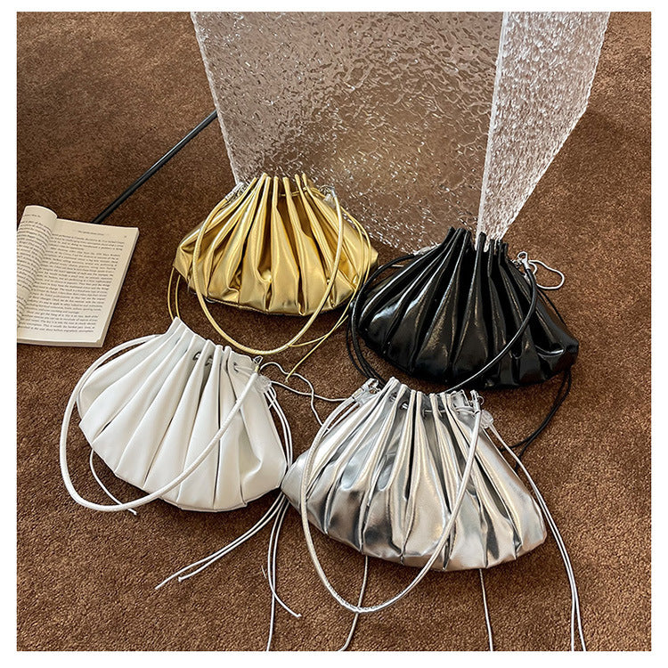 Western Style One Shoulder Crossbody Mini Small Solid Color Square Bag