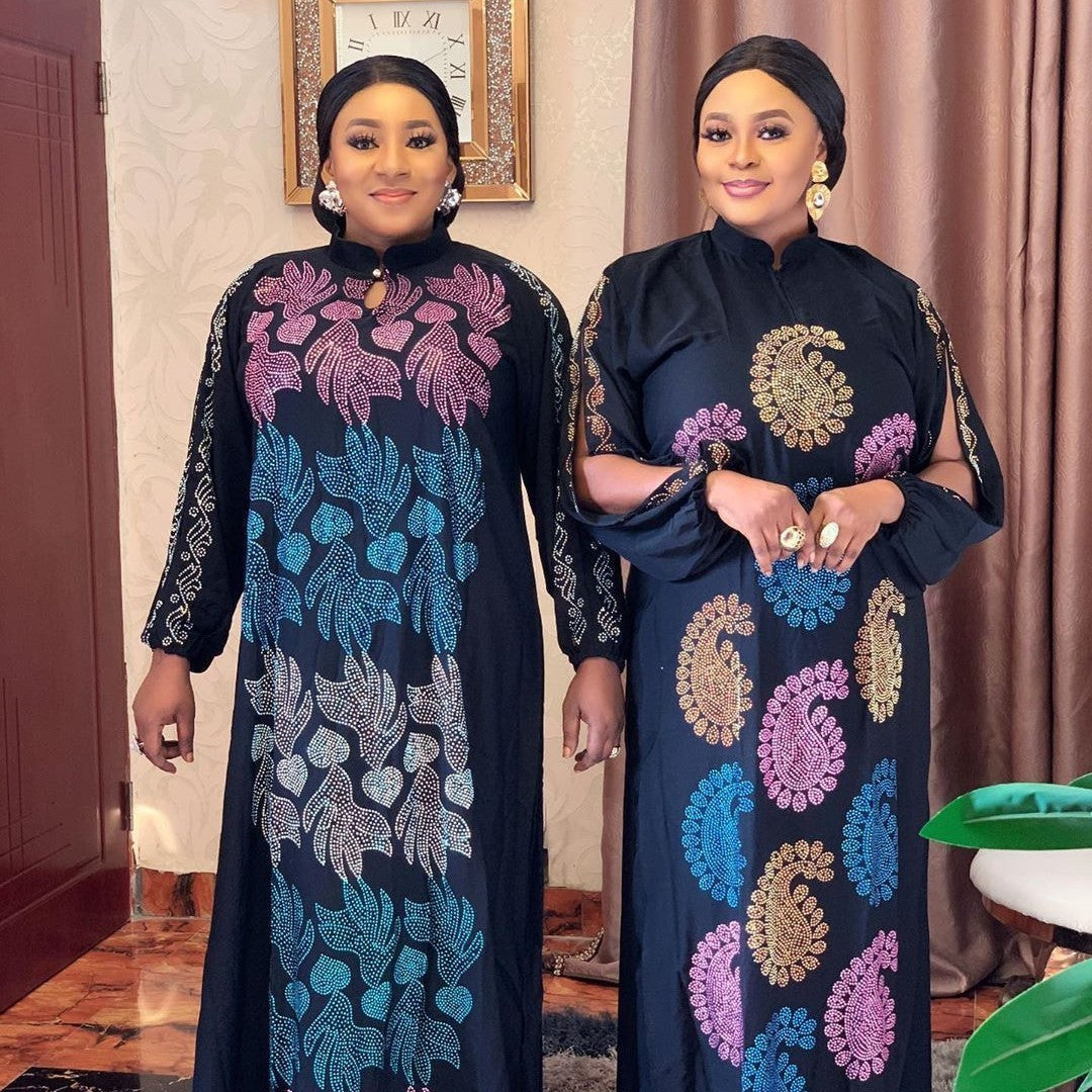 African Mom Plus Size Dress Stretch Color