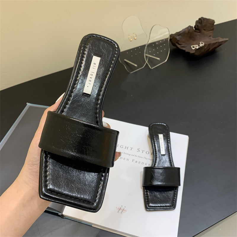 Roman Shoes Slippers Word Low-heel Sandals