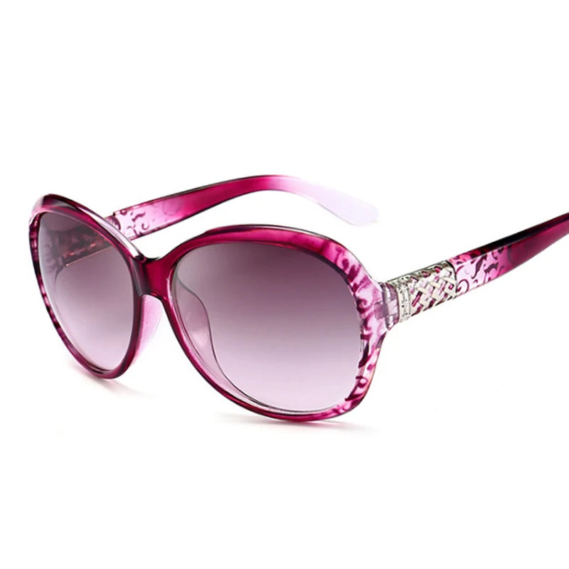 Vintage Round Sunglasses Woman Retro Brand Designer Classic Sun Glasses Fashion Big Frame Gradient Ladies Oculos De Sol