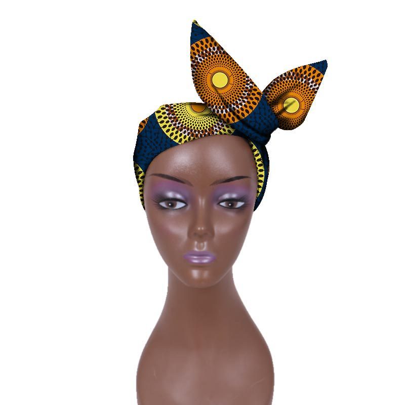 European And American Women's Batik Cloth Hair Band Ankara Fabric Hair Ring