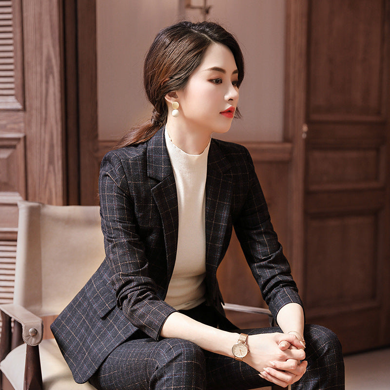 Autumn Suit Coat Women's Long Sleeve Suit Two-piece Set